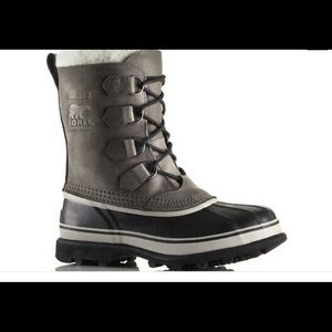 Sorel Women's Caribou NL1005 Boot,Black/Stone 8.5